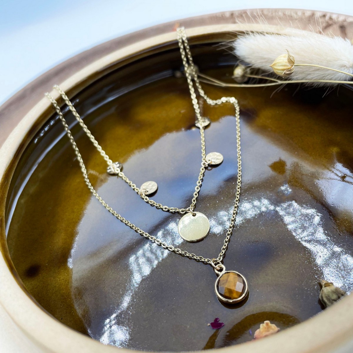 Collier doré et labradorite - photo 38