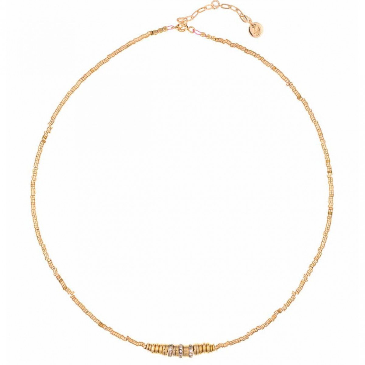 Collier doré et prehnite - photo 22