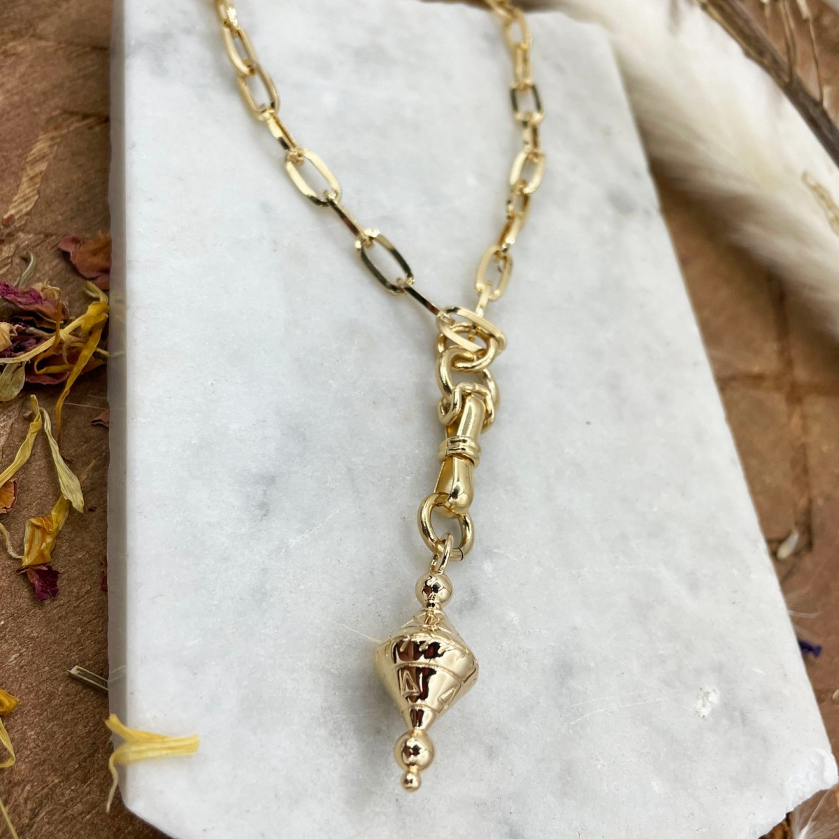 Collier doré pendentif oeil - photo 42