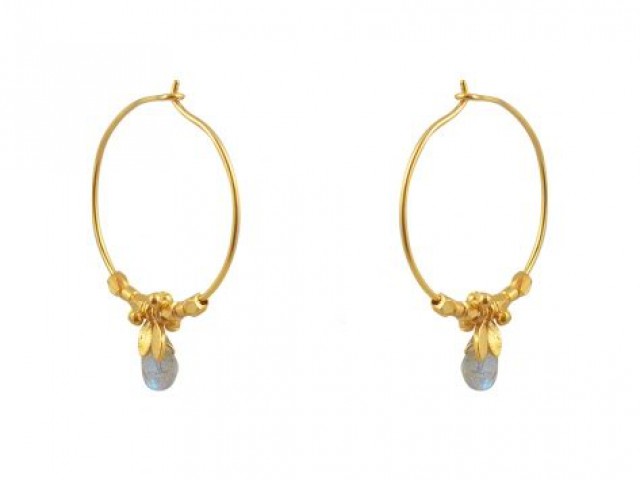 Créoles dorées et labradorite - photo 10