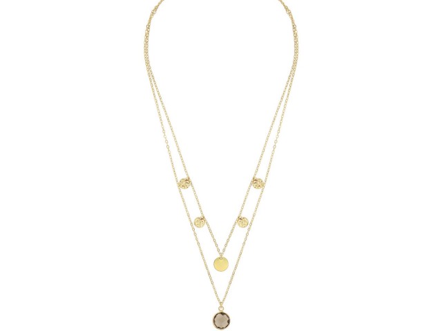 Collier Miniardise Quartz fumé plaqué or - photo 10