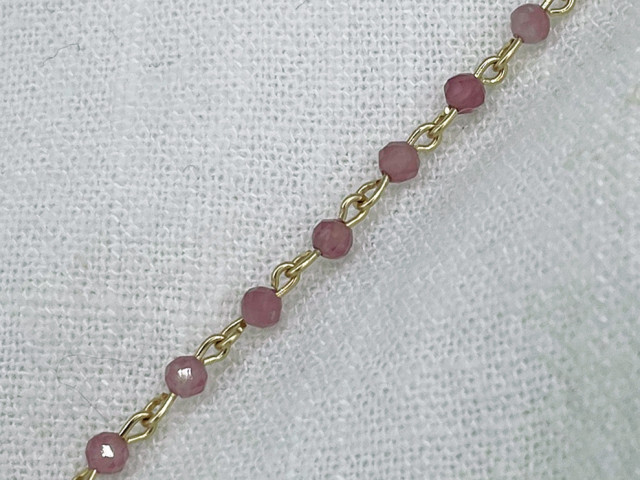 Collier Magnifique rhodocrosite plaqué or - photo 11